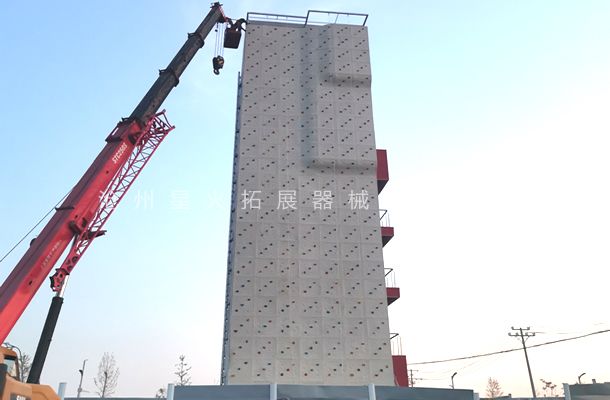 河北省保定市安新县启动区消防五站消防攀岩墙建设完成